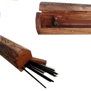 Quemador de incienso religioso de palisandro de madera (Bakhoor) de alta calidad hecho a mano ecológico - Product Image 5