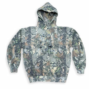 Sudadera con Capucha de Camuflaje con Estampado de Árbol por Sublimación, Estilo Urbano, con Bolsillo Tipo Canguro, Felpa Suave Digital Completa - Product Image 1