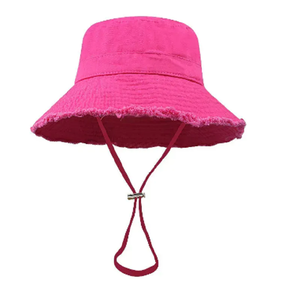 Unisex Custom 3D Embroidery Denim <b>Bucket</b> <b>Hat</b> Wide Brim Outdoor Sunshade Fisherman Striped Terry Mesh Velour Travel Casual - Product Image 1