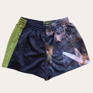 Shorts de football personnalisés avec logo OEM, shorts de rugby en polyester, impression par sublimation, shorts de course d'entraînement, shorts de sport pour hommes - Product Image 2