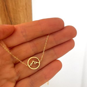 Venta caliente 925 Plata esterlina 18K Oro Vermeil Minimalista Pulsera de cadena de Eslabones en forma de montaña para mujeres Fine Nature Inspired - Product Image 5
