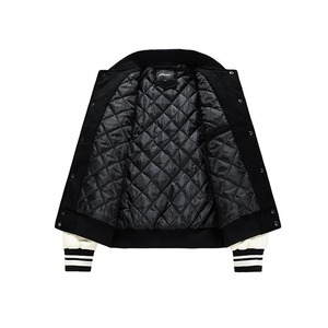 Blouson universitaire homme de haute qualité, broderie personnalisée, vente en gros OEM, en toile, broderie frontale, unisexe, grandes tailles, long - Product Image 3