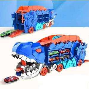 <b>Dinosaur</b> Transport Truck Toy for Boys Made of Plastic for Imagination Play - Product Image 5