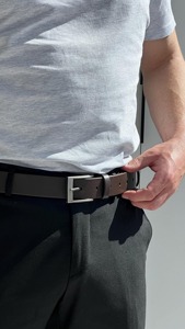 Cinturón de cuero para hombre marrón como para él cinturón único hecho a mano para novio regalo del Día del Padre - Product Image 4