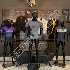 OEM de los hombres de Jiu Jitsu Rash Guard logotipo personalizado de compresión impresa camisa con mangas cortas longitud Material MMA Wear - Product Image 6