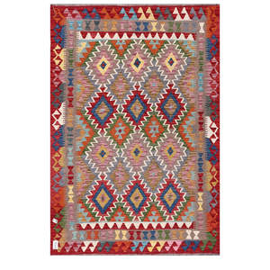 Alfombra Kilim de Maimana, Afganistán, 182 x 126 cm, Alfombras y Juegos de Alfombras - Product Image 1