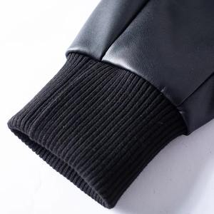 Costume de baseball en simili cuir pour hommes, veste en laine vintage américaine, veste d'université brodée en patchwork pour hommes, printemps et automne - Product Image 3