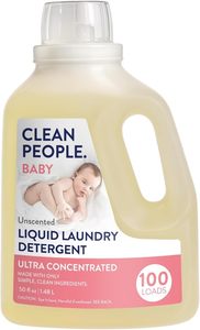น้ำยาซักผ้า Clean People ปลอดภัยต่อเด็ก เป็นมิตรต่อสิ่งแวดล้อม ไม่มีน้ำหอม ขนาด 50 ออนซ์ ซักได้ 100 ครั้ง - Product Image 4