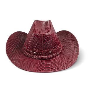 Sombrero Vaquero de Cuero Marrón con Banda Única, Unisex, para Actividades al Aire Libre, Viajes, Hecho a Medida, Venta al Por Mayor - Product Image 3