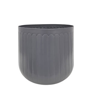 La maceta redonda de Metal más popular con recubrimiento en polvo de Color negro mate para el hogar y el jardín decorativo moderno y elegante - Product Image 3