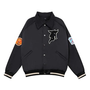 Saison brodé dos lettre veste d'entraînement haute rue Style décontracté coupe ample pour hommes femmes de qualité supérieure - Product Image 6