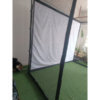 Redes Portátiles para Jaula de Golf de 10 x 8 Pies con Juego de Tubos Metálicos para Simulador de Golf en Interiores, Red de Práctica de Golf Resistente