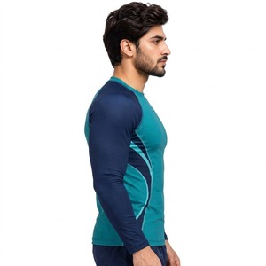 Vêtements de sport, entraînement, fitness, course à pied, cyclisme, surf, gym, activités, chemise de compression athlétique à manches longues pour hommes - Product Image 5