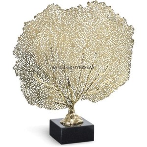 Haute Qualité Plaqué Or Luxueux Qualité Métal Fait Antique Fantaisie Arbre Designer Décoration de La Maison Sculpture En Prix Impressionnant - Product Image 1