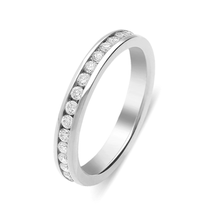 Fábrica personalizada 3mm 2 quilates Original Moissanite diamante boda aniversario fiesta anillo amarillo y blanco anillo de oro - Product Image 3