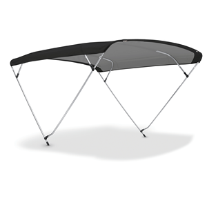 ฝาปิดเรือสีดำขนาดเส้นผ่านศูนย์กลาง20มม. ทำจากไนลอนแบบ4โค้งบิมินีเสริมความแข็งแรง - Product Image 1