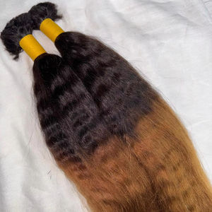 Grade 10A Kinky Straight Machine Double Trame 100g pour Remy Hair Bundles Cuticle Aligned Raw Virgin Indian Weave Extensions - Product Image 1