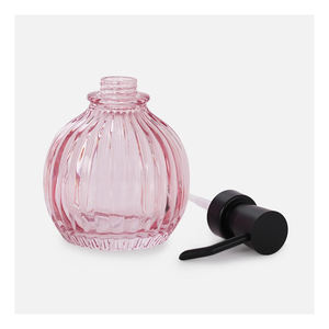 Best Quality Pink Ribbed Glass <b>Soap</b> <b>Dispenser</b> <b>Bathroom</b> Accessories <b>Soap</b> <b>Dispenser</b> for Home and Hotel Usage - Product Image 3