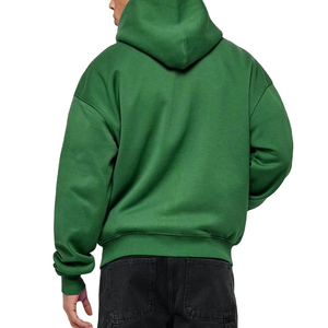 Sweats à capuche personnalisés pour hommes, 100% coton, poids lourd, haute qualité, impression personnalisée, sweats à capuche surdimensionnés de style streetwear avec fermeture éclair pour hommes - Product Image 2
