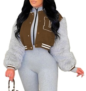 Nuevo diseño elegante chaqueta Varsity Casual venta al por mayor de las mujeres Letterman chaquetas de calidad superior 3D bordado Varsity chaquetas - Product Image 1