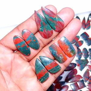 หินอัญมณีคู่บลัดสโตนธรรมชาติคุณภาพระดับ AAA + หินแบบหลวมสำหรับทำหิน - Product Image 5