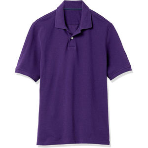 Camiseta de polo de golf de manga corta sólida para hombre, camiseta de polo de punto lisa de 210g/m2 - Product Image 1
