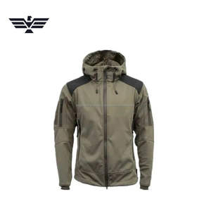 Chaqueta Táctica de Invierno para Hombre, de Softshell, Delgada, con Cierre Frontal, Cuello Alto, Resistente al Viento, para Actividades al Aire Libre, Estilo Urbano, Liso, Teñido, de Lona - Product Image 3