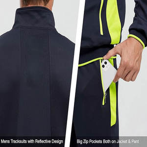 Survêtements de sport pour hommes 2-en-1, survêtement d'entraînement de jogging à capuche avec logo personnalisé de marque, survêtement uni de grande taille, ensemble deux pièces - Product Image 5