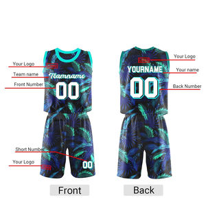 Maillots de basket-ball en polyester personnalisés les plus vendus, respirants, anti-humidité, antibactériens, imprimés par sublimation - Product Image 3