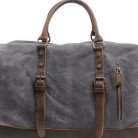 Sac de sport en cuir vintage de grande capacité, style sport, voyage week-end avec fermeture à glissière, produit OEM FBA pour achat