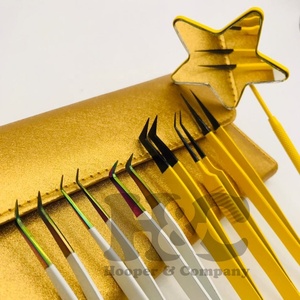 New Lash Tweezers Private Label Logo Offered Stainless Steel Eyelash Tweezers with <b>Rainbow</b> Tip Eyelash Extensions Tweezer mink - Product Image 5