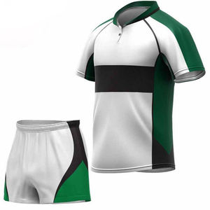 Camiseta de rugby transpirable de buena calidad, camiseta de rugby de manga corta transpirable y de secado rápido para hombres - Product Image 3