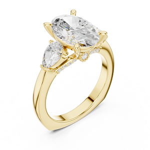 Frosted loops jewels 18K Gold Engagement Ring Jewelry Supplier - Product Image 6