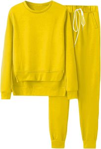 OEM nouvelle mode femmes survêtement manches longues survêtement logo personnalisé 100% coton respirant sweat avec pantalon de survêtement - Product Image 4