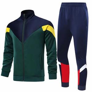 100% algodón Material personalizado Casual en blanco hombres chándales entrenamiento deportivo y Jogging desgaste dos piezas cremallera chándal 2023 - Product Image 4