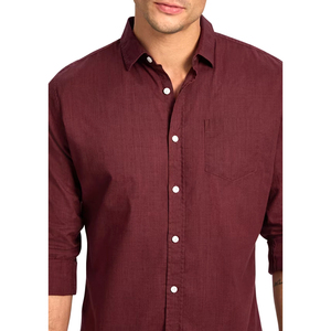 Mahroon Couleur Unie Fabriqué Au Pakistan Bon Vendeur Avec Propre Conception Respirant Premium Qualité Casual Chemises À Manches Longues - Product Image 5