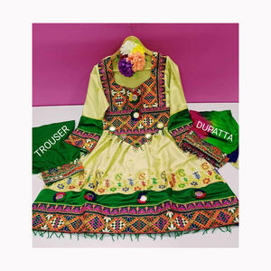 Robe Afghane Kuchai Pashtun Antique 1 pièce Robe tribale Robe traditionnelle afghane moyenne faite à la main pour les fêtes Robe et désherbage - Product Image 6