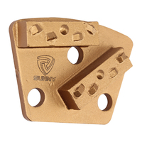 Vente en gros de chaussures de meulage diamantées industrielles en PCD trapézoïdal à 3 trous, offre spéciale, outils de meulage diamantés pour sols en béton