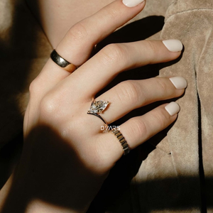 Bague pour femme en diamant solitaire taille marquise de luxe, or 18 carats, clarté VVS, couleur F, certifiée IGI, tendance, diamant Dvars - Product Image 4