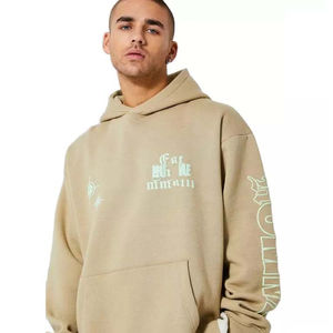 Ensemble survêtement unisexe à capuche épais pour l'hiver, personnalisé pour pantalon évasé, streetwear homme, 100% coton - Product Image 5