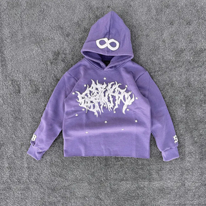 Ensemble de survêtement unisexe personnalisé vintage imprimé, coupe régulière, en polyester/coton, avec sweat à capuche en molleton et pantalon de jogging léger - Product Image 2