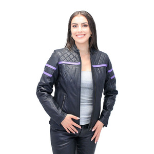 Vestes en cuir de motard à la mode pour femmes Meilleures ventes de vestes en cuir de moto haut de gamme de 2025 à vendre - Product Image 6