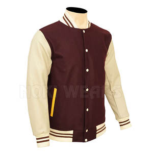 Color sólido Ropa informal Letterman Chaqueta Ropa de moda A prueba de viento Hombres Letterman Chaqueta de invierno - Product Image 2