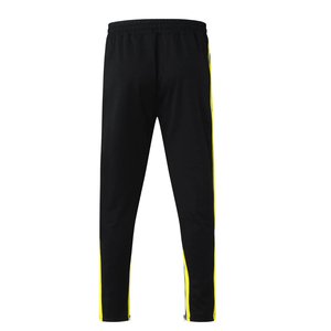 Ensemble de survêtements écologiques à manches longues et fermeture éclair pour hommes, survêtements de jogging d'extérieur noirs et jaunes pour l'hiver - Product Image 3