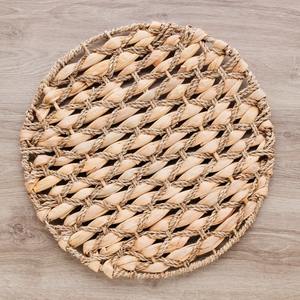 Handmade <b>wicker</b> place mat water hyacinth <b>placemat</b> eco-friendly weave plate charger table mats - Product Image 1