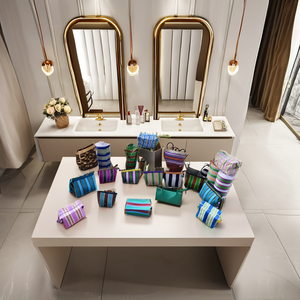 Sac pochette cosmétique matelassé personnalisable sacs en plastique promotionnels en polypropylène recyclé dans différents styles tailles conceptions - Product Image 3