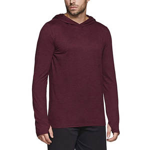 เสื้อฮู้ดแขนยาวสำหรับผู้ชายเสื้อมีฮู้ดเล่นกีฬามีฮู้ดสำหรับเล่นยิมดีไซน์ตามสั่ง - Product Image 4