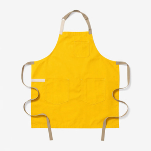 Tablier de cuisine bleu clair robuste et réutilisable avec 3 poches, en toile tissée, lavable en machine, pour la cuisine et l'usage quotidien - Product Image 3
