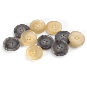 Boutons en corne véritable haut de gamme, colorés, à 4 trous, fausse corne personnalisée, motif animal, durables, faits à la main, accessoires vestimentaires - Product Image 3