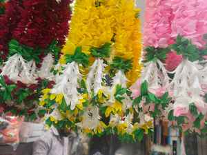 Guirlande de fleurs artificielles décoration de mariage thème fête événement décor à la maison Diwali Festival tendance nouvel an noël - Product Image 2